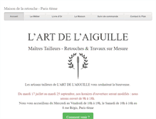 Tablet Screenshot of lartdelaiguille.com